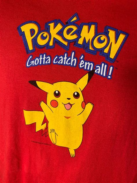 pokémon pikachu gotta catch ‘‘em all t shirt 1999 nin… gem