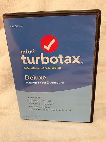 Amazon Com Turbotax 2017 Deluxe Federal Tax Software CD PC Mac