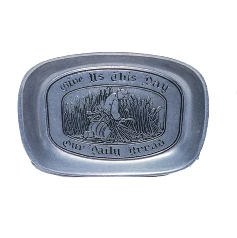 wilton pewter armetale give us this day our daily bread plate platter tray usa 8 89 picclick