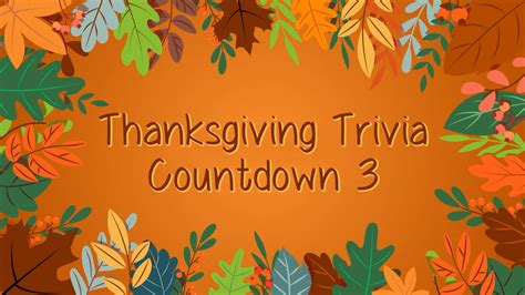 Thanksgiving Trivia Countdown 3 Countdowns Download Youth Ministry