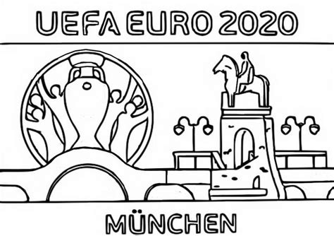 Disegno Da Colorare Euro 2020 2021 Logo Monaco Di Baviera 8