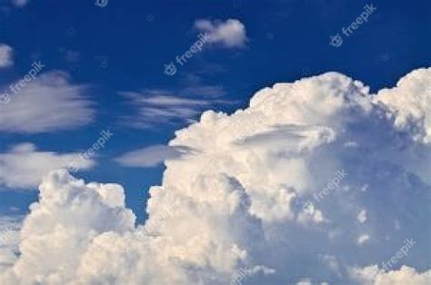 White Clouds Cumulonimbus With A Blue Sky Photo Free Download
