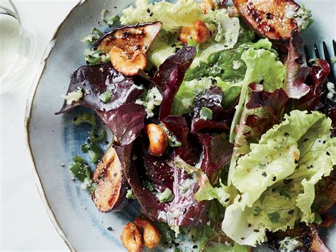 Grilled Fig Salad With Spiced Cashews Plump Sweet Grilled Figs And