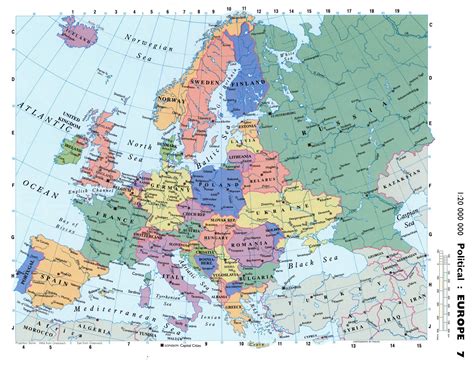 Mapa Pol Tico Detallado De Europa Con Las Capitales Y Principales Ciudades Europa Mapas Del