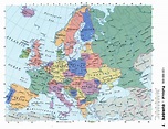 Mapa político detallado de Europa con las capitales y principales ...