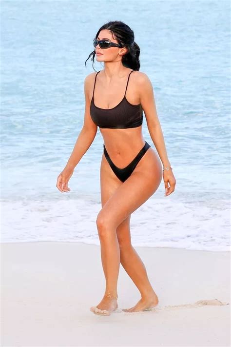 Kylie Jenner Strips To Microscopic Bikini As She Shows Curves In