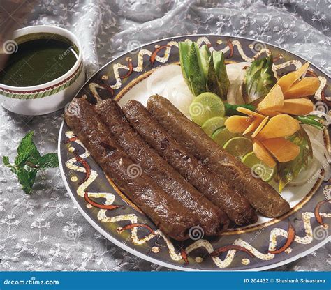 Indian Cuisine Seekh Kebabs Stock Photo Image Of Desert Mughlai 204432