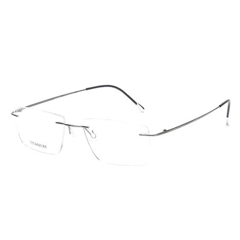 Buy Agstum Pure Titanium Rimless Frame Prescription Hingeless