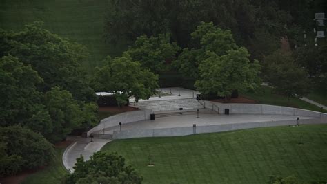 5k Stock Footage Aerial Video Of President John F Kennedy Gravesite At