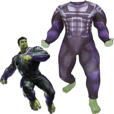 Avengers 4 Endgame Hulk Cosplay Costume Superhero Robert Bruce Banner
