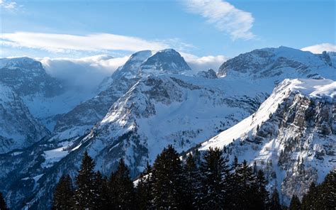 Download Wallpapers Mountain Landscape Winter Snow Alps Rocks