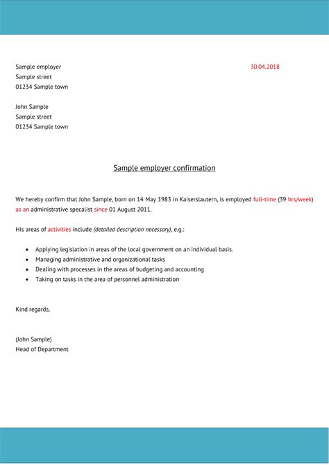 Employment Verification Letter 19 Examples Format Sample Examples