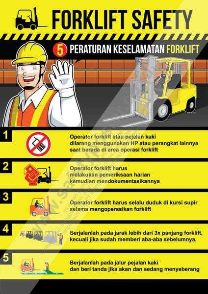 Jual Sp317 Poster K3 Safety A2 Forklift Safety 5 Peraturan