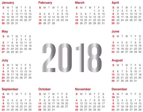 2018 Calendar Png Transparent Images Png All Gambaran