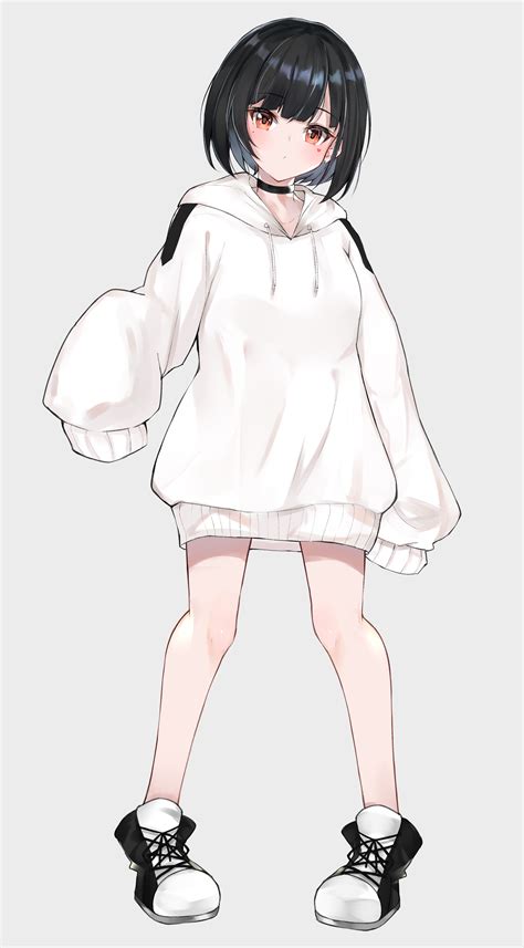 Hoodie Long Hair Cute Anime Girl ~ Drawing Tutorial Easy