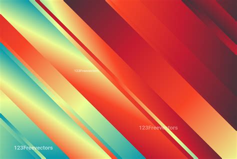 Red Yellow And Blue Gradient Diagonal Lines Background Vector Graphic