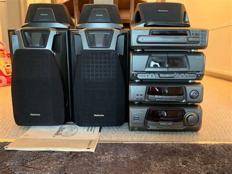 Technics Sa Eh600 Stereo Hi Fi Separates Stack Sound System 5x Speakers
