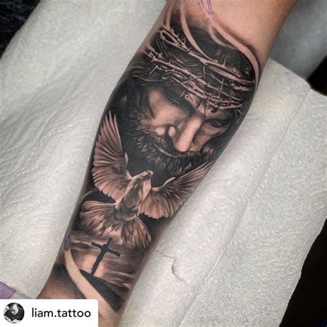 Jesus Tattoo On Arm 60 Jesus Arm Tattoo Designs For Men Religious Ink