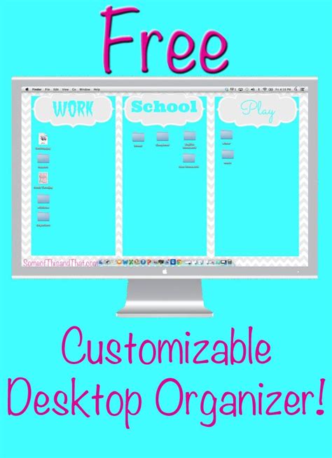 Last week i spotted such a great idea on instagram to keep the icons on your desktop more organised. Free Desktop Organizer | Desktop organization ...