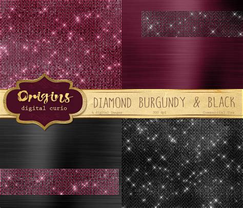 Diamond Burgundy And Black Metallic Textures By Digitalcurio On Deviantart