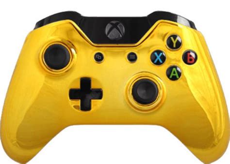 Modded Xbox One Controller With Gold Chrome Shell Evil Controllers Master Mod Custom Xbox One