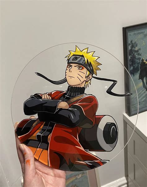 My Glass Painting Of Sage Mode Naruto Rnaruto