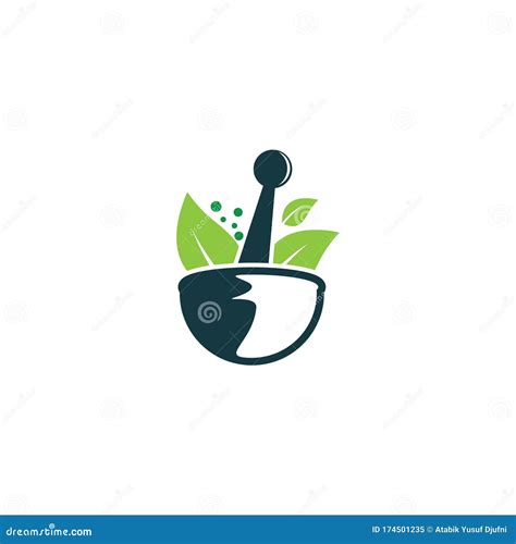 Herbal Medicine Symbol Vector Icon Stock Vector Illustration Of