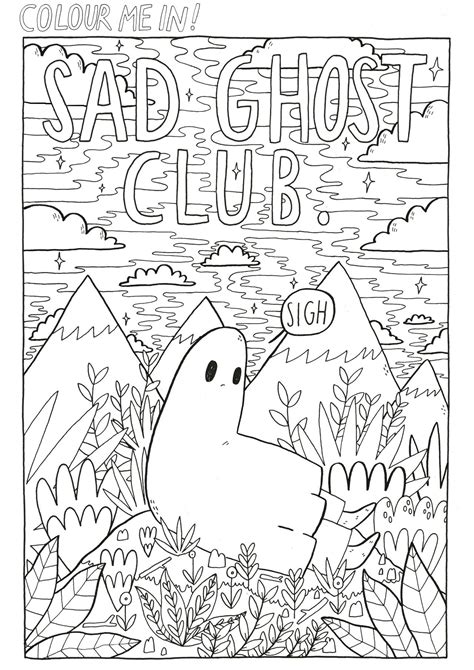 Showing 12 coloring pages related to aesthetic. The Sad Ghost Club on Twitter: "Why not get creative today and do some colouring in! Print this ...