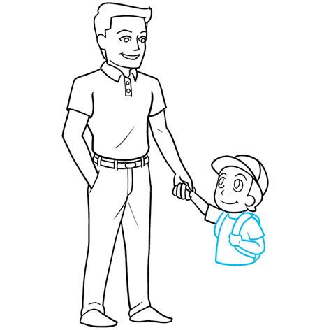 How To Draw A Father And Son Really Easy Drawing Tutorial