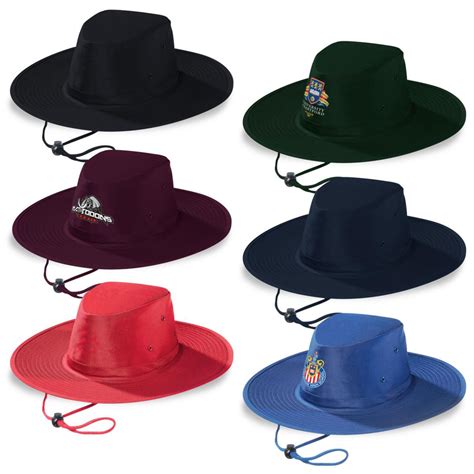 Promotional Poly Viscose Broad Brim School Hats Branded Online