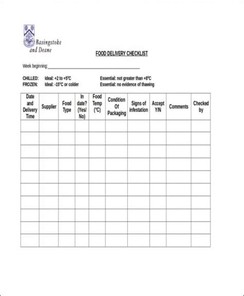Free 19 Delivery Checklist Samples And Templates In Ms Word Pdf