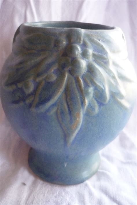 Nelson Mccoy Pottery Co Blue Vase Treasury Item