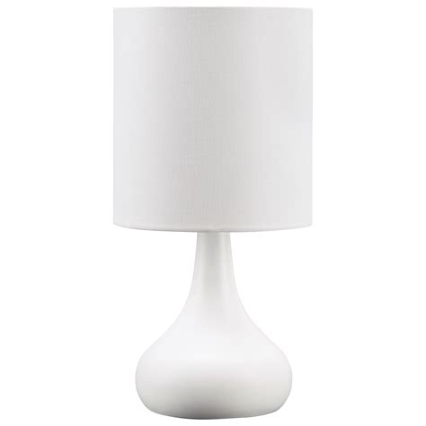 Signature Design By Ashley Lamps Contemporary L204324 Camdale White Metal Table Lamp With Usb