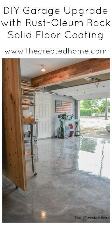 First order of business when i moved into my house was to build a work bench. DIY Garage Upgrade with Rust-Oleum Rock Solid - The Created Home in 2020 | Garage floor paint ...
