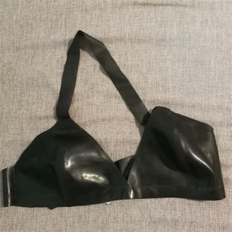 Latex Sexy Underwear Fetish Girls Lingerie Latex Rubber Bra Black Color M Size In Bras From