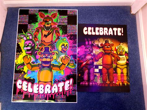 Five Nights At Freddys Celebrate Posters By Gold94chica On Deviantart