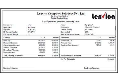 Malaysia quick tax facts for companies. Salary Slip Format For Pvt Ltd Company - printable week ...