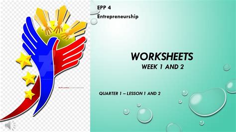 Epp 4 Worksheets Quarter 1 Lesson 1 And 2 Melc Youtube