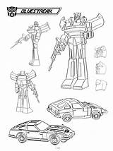 Transformers Thuddleston Bluestreak sketch template