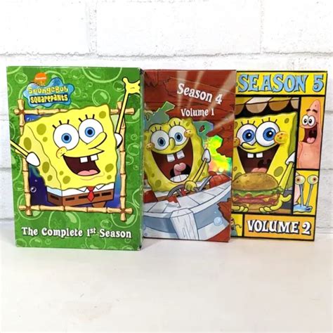 Spongebob Squarepants Season 1 And 4 Volume 1 And 5 Volume 2 Dvd Box Set £