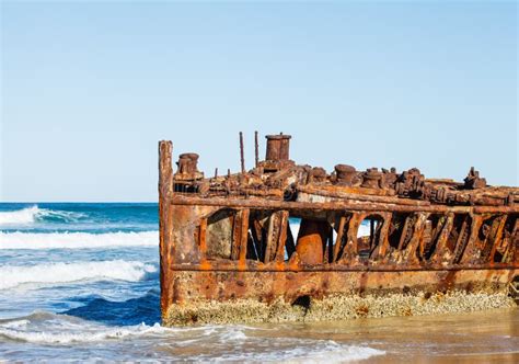 Shipwreck On The Beach Stock Image Image Of Shipwreck 54635759