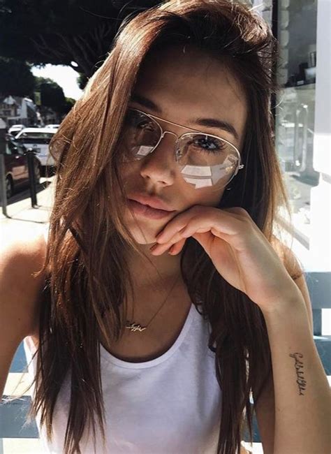 Alexis Ren Natural Day Clear Frame Glasses Stay In Style With These Gold Thin Frame Large Clear