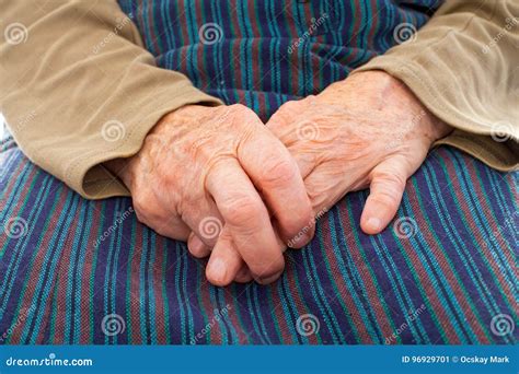 Elderly Woman S Hands Stock Image Image Of Grandmother 96929701