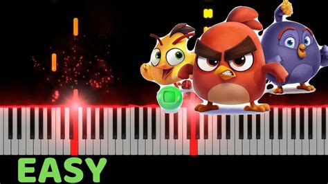 Angry Birds Theme Song Easy Piano Tutorial With Sheet Music Youtube