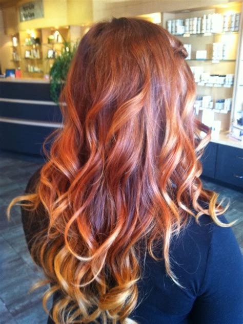 Red Copper Ombre Hair Pinterest Ombre Koper En Natuurlijk