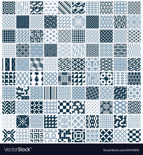 Graphic Ornamental Tiles Collection Set Royalty Free Vector