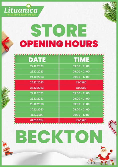 Slam Marketing Lituanica Store Opening Hours 2023 Page 1