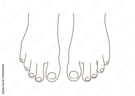 Female Or Male Foot Sole Barefoot Top View Toenails With Pedicure