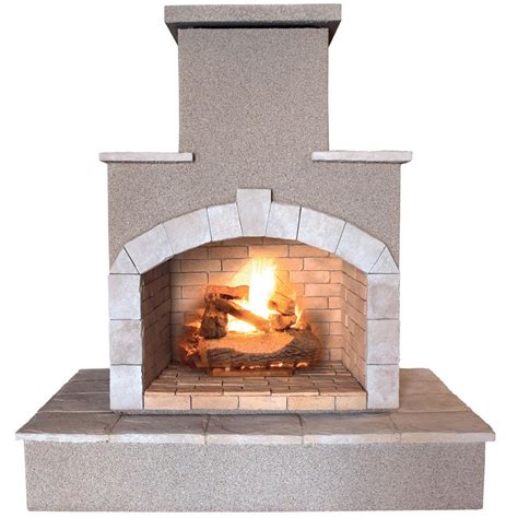 Cal Flame 78 In Propane Gas Outdoor Fireplace Frp908 3 1 The Home Depot