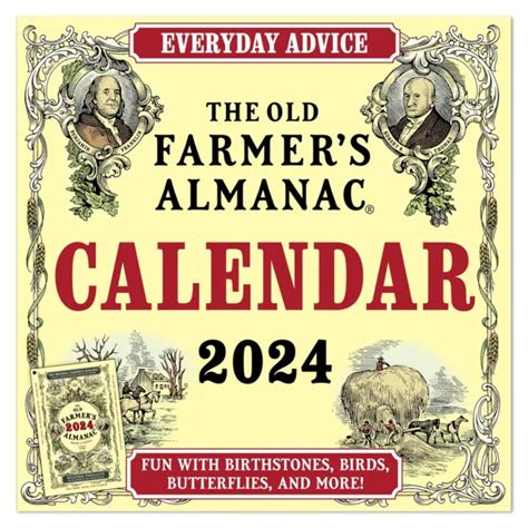 The Old Farmers Almanac 2024 Monthly Wall Calendar 12 X 12 Wall